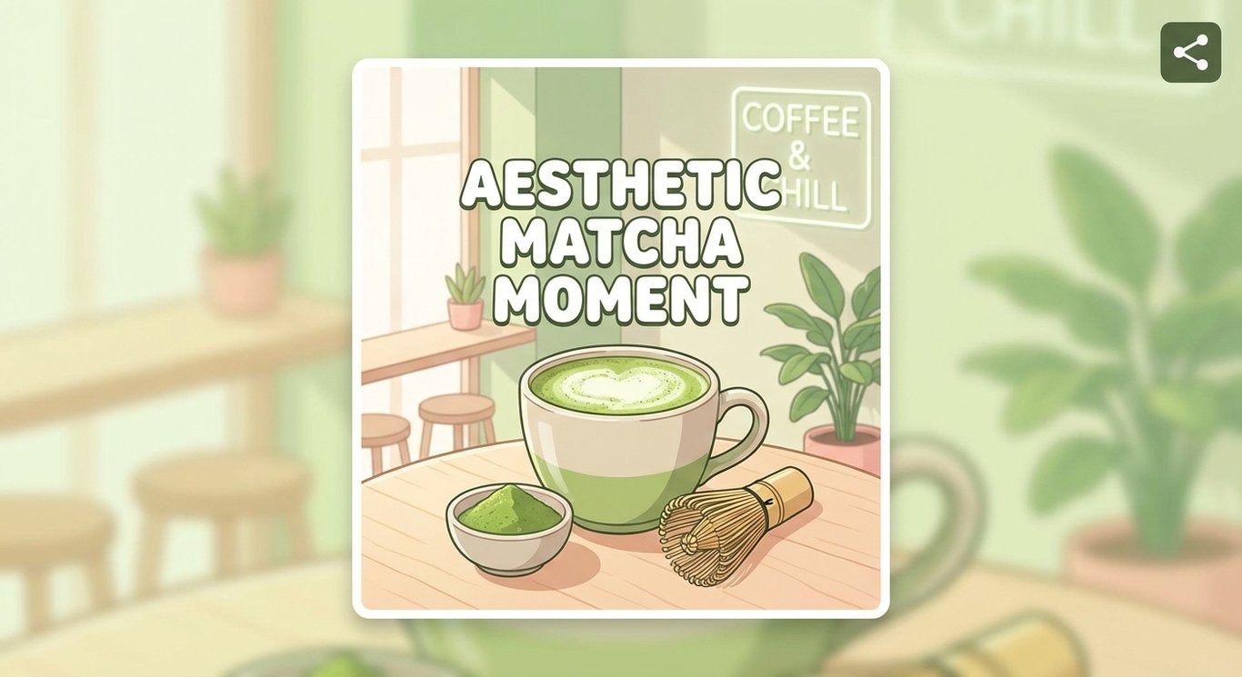 Aesthetic Matcha Moment sample output variant
