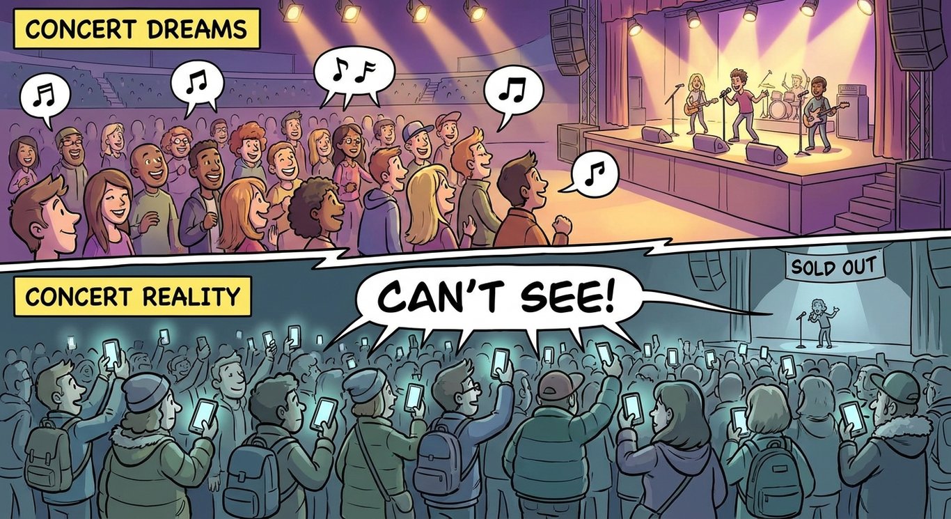 Concert Excitement vs Reality