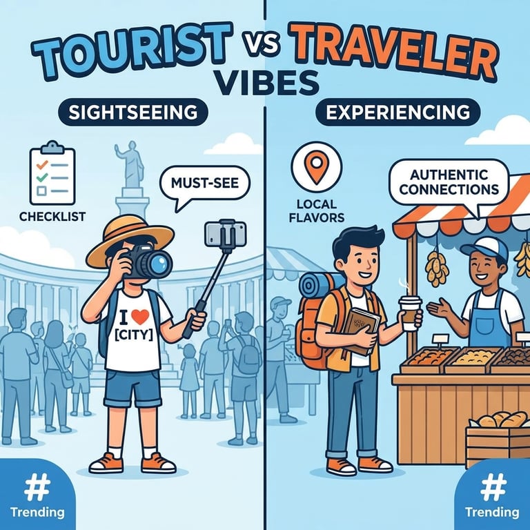 Tourist vs Traveler Vibes sample output variant