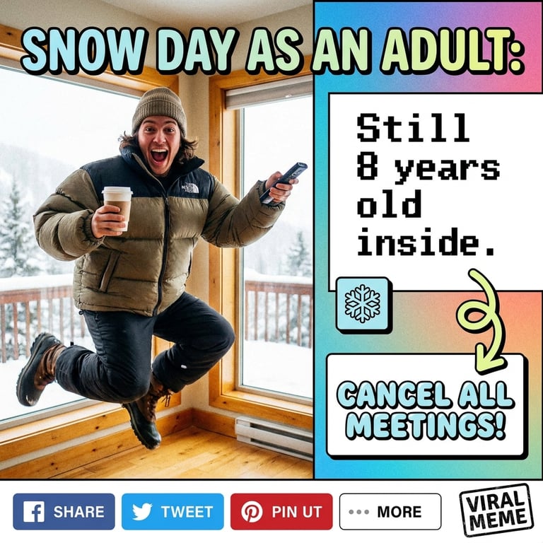 Snow Day Excitement as Adult sample output variant