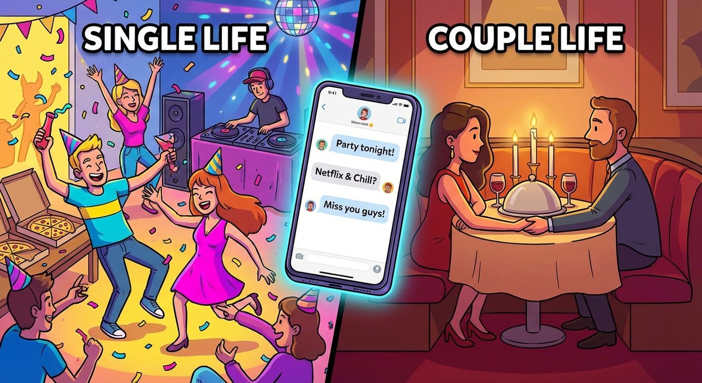 Single vs Coupled Friends