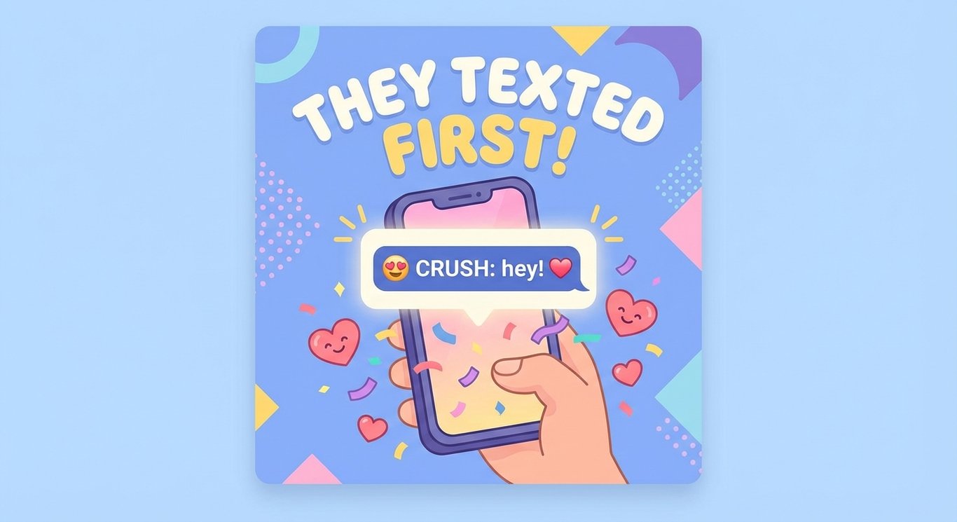 They Texted First! sample output variant