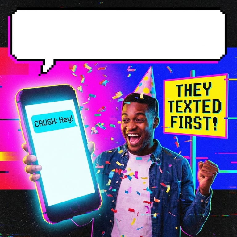 They Texted First! sample output variant