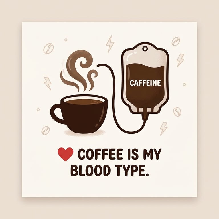 Coffee Is My Blood Type sample output variant