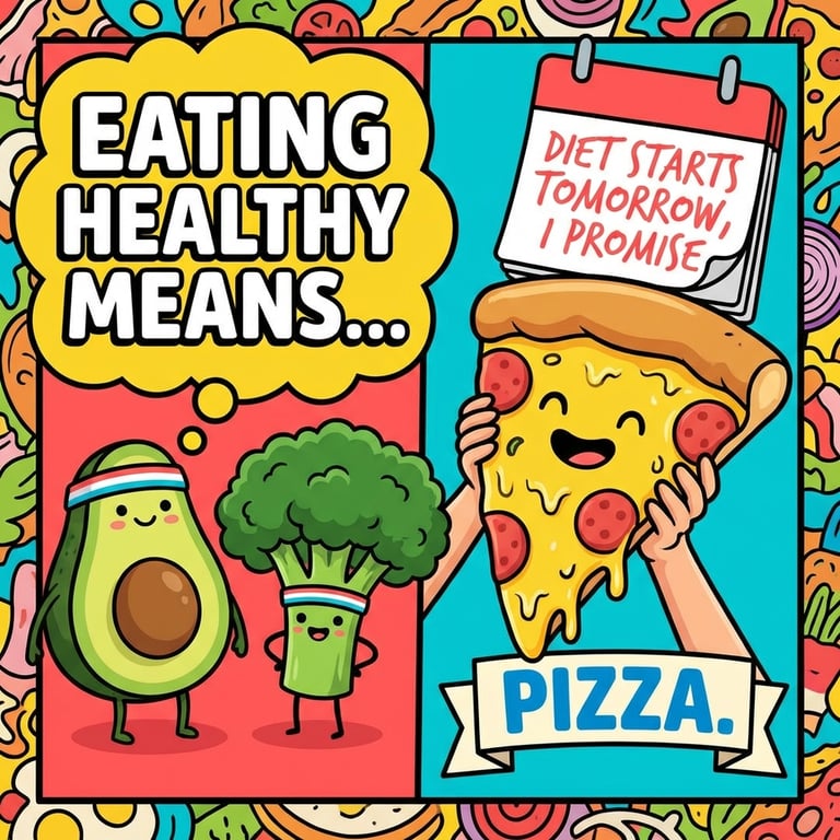 Eating Healthy Means Pizza sample output variant