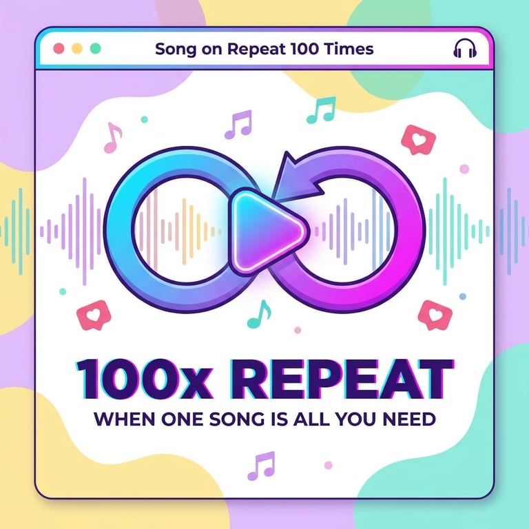 Song on Repeat 100 Times sample output variant
