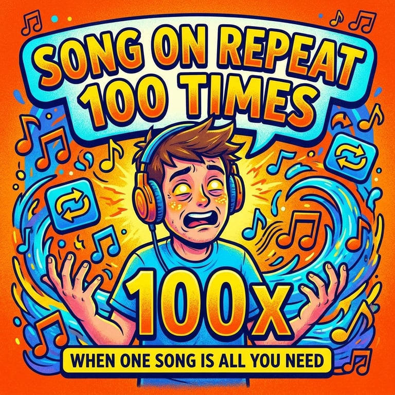 Song on Repeat 100 Times sample output variant