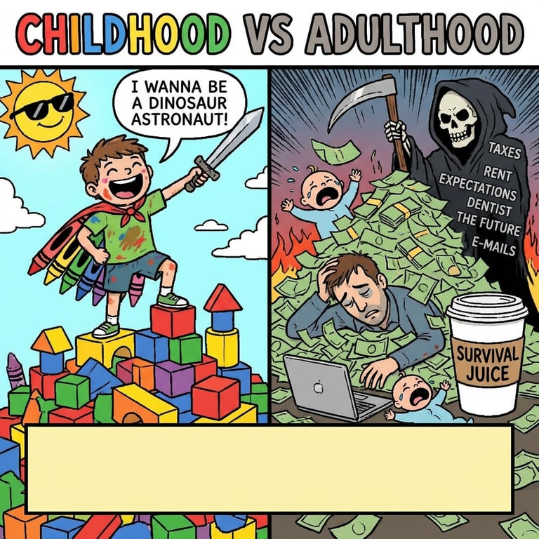 Childhood vs Adulthood sample output variant