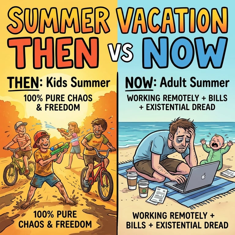 Summer Vacation Then vs Now sample output variant