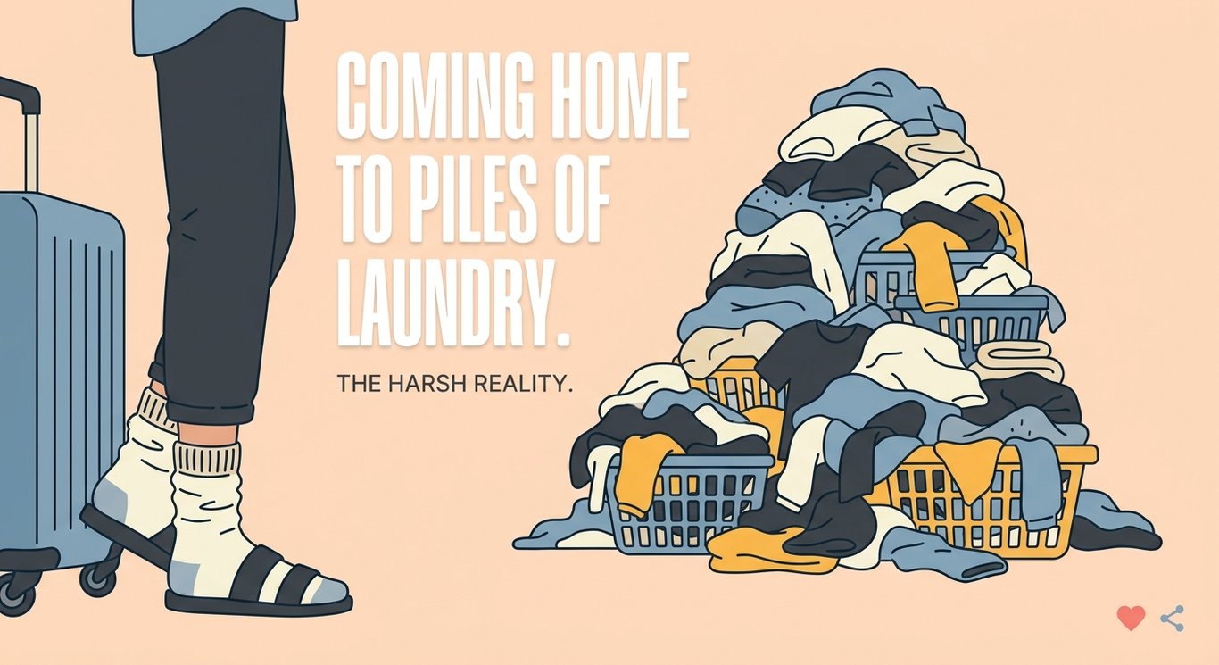 Coming Home to Piles of Laundry sample output variant