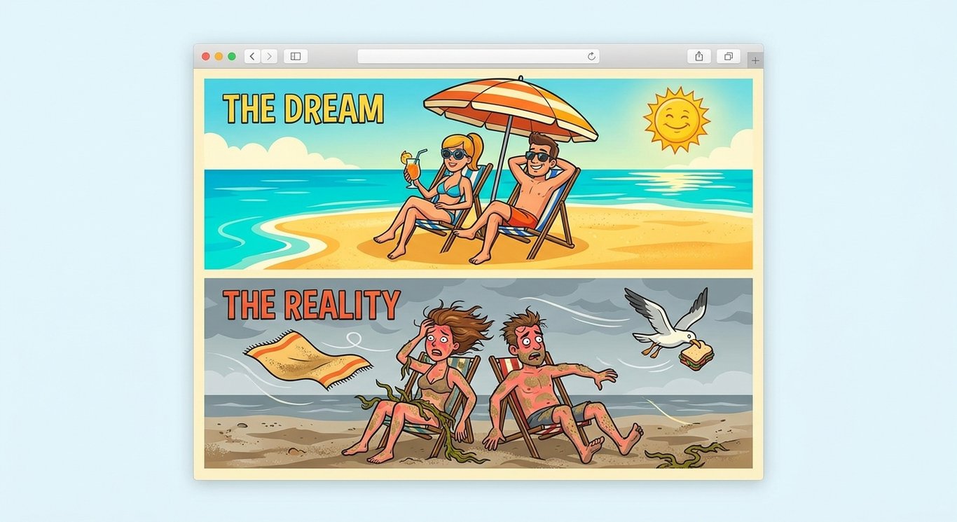 Beach Day vs Reality