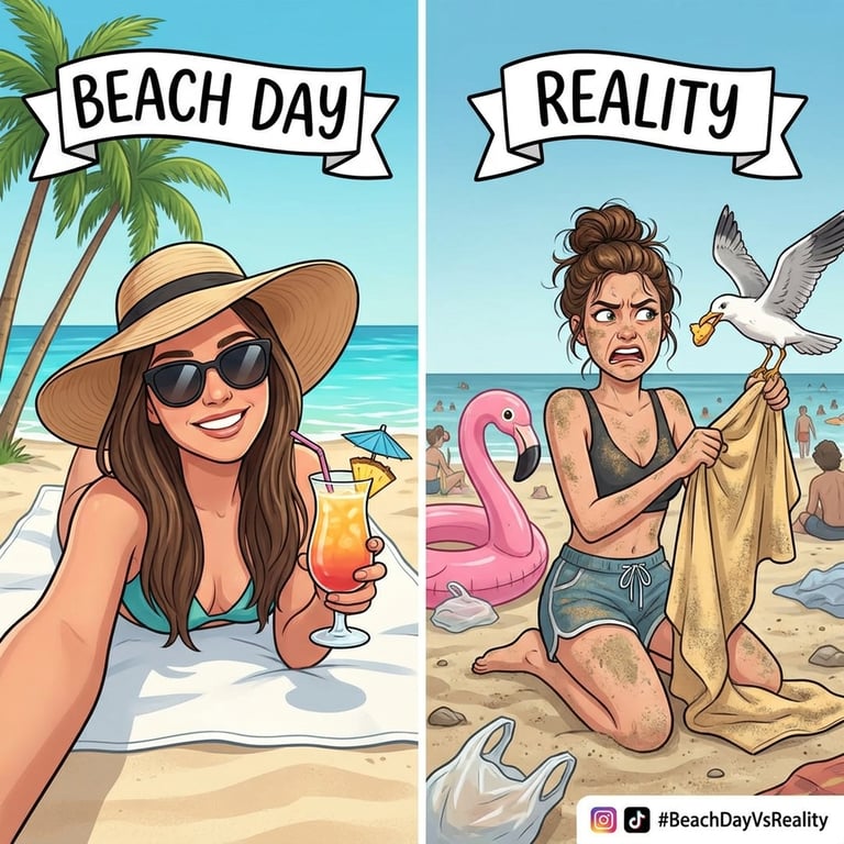 Beach Day vs Reality sample output variant